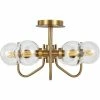 Generation Lighting Verne Semi Flush Mount | Burnished Brass