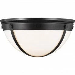 Generation Lighting Logan 17.37" Flush Mount | Aged Iron