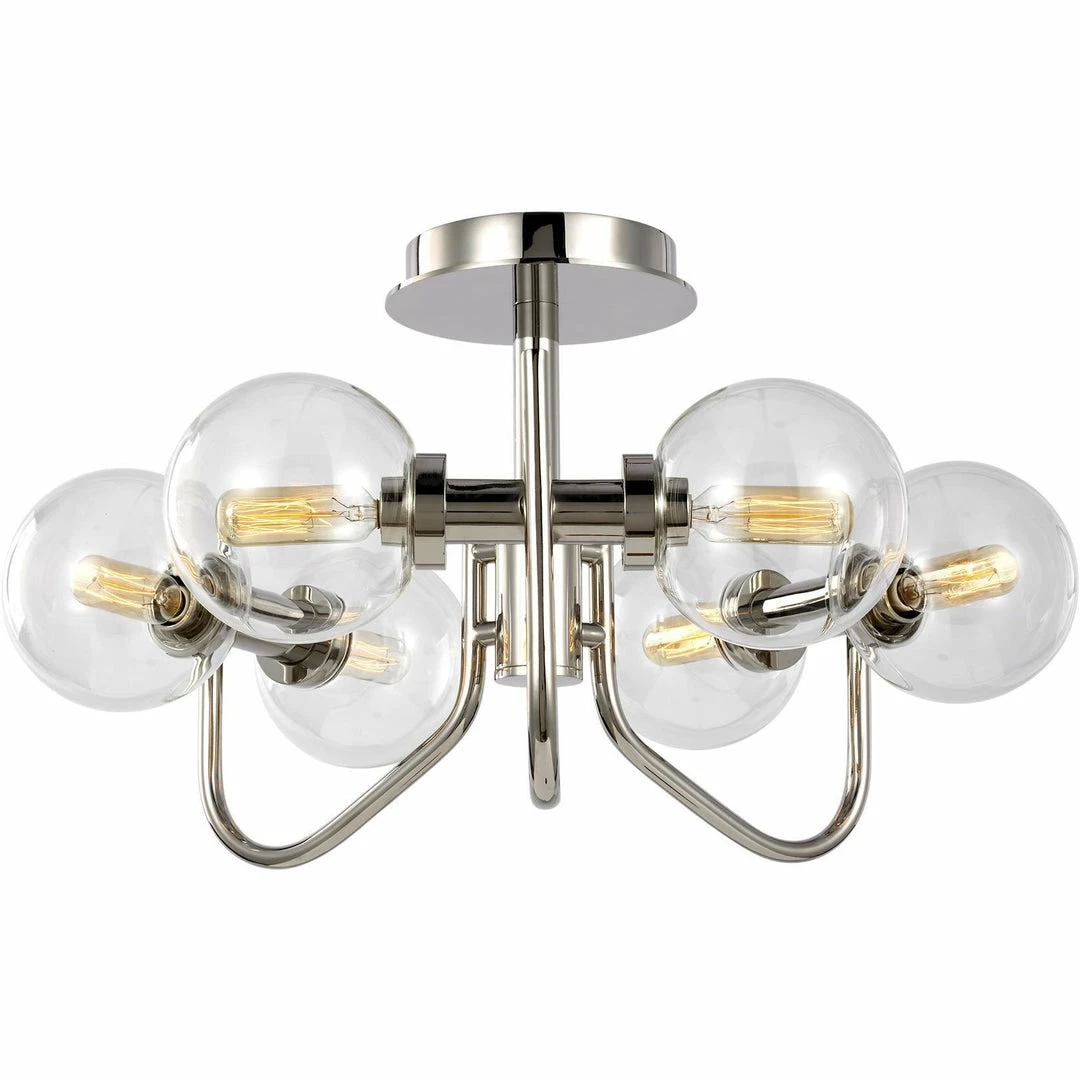Generation Lighting Verne Semi Flush Mount | Polished Nickel