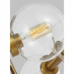 Generation Lighting Verne Semi Flush Mount | Burnished Brass