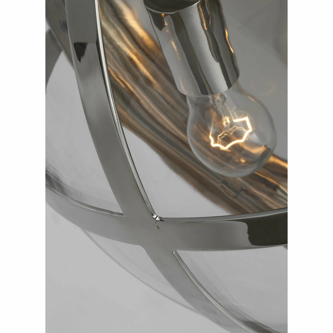 Generation Lighting Logan 16.37" Flush Mount | Polished Nickel