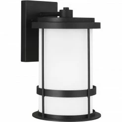 Generation Lighting Wilburn Wall Lantern (Medium) | Black