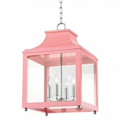 HVL - Mitzi Leigh Pendant Aged Brass/ Polished Nickel | Pink
