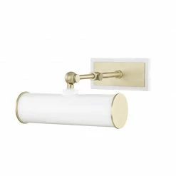 HVL - Mitzi Holly Small Wall Sconce | Aged Brass/ White