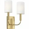 Generation Lighting Brianna Double Wall Sconce | Burnished Brass
