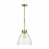 Generation Lighting Garrett Pendant | Wide Burnished Brass