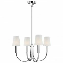 Generation Lighting Logan 4-Light Chandelier | Polished Nickel