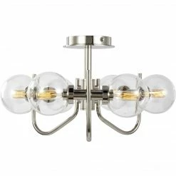 Generation Lighting Verne Semi Flush Mount | Polished Nickel