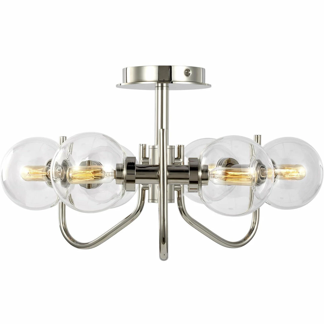 Generation Lighting Verne Semi Flush Mount | Polished Nickel