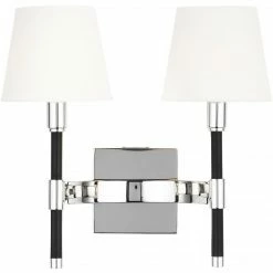 Generation Lighting Katie Double Wall Sconce | Polished Nickel
