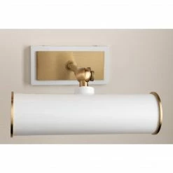 HVL - Mitzi Holly Small Wall Sconce | Aged Brass/ White
