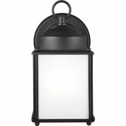 Generation Lighting New Castle Wall Lantern (Small) | Opal Black