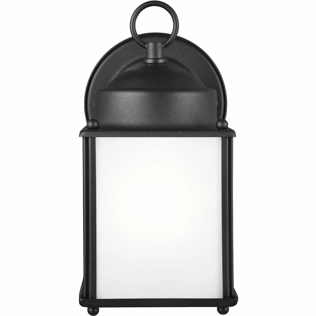 Generation Lighting New Castle Wall Lantern (Small) | Opal Black
