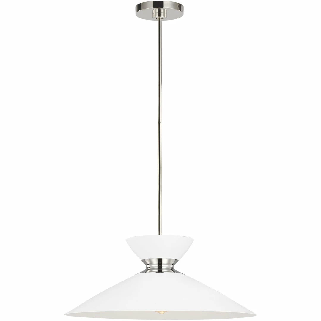 Generation Lighting Heath 18.5" Pendant | Polished Nickel