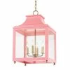 HVL - Mitzi Leigh Pendant Aged Brass/ Polished Nickel | Pink