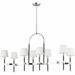 Generation Lighting Katie 8-Light Linear Chandelier | Polished Nickel