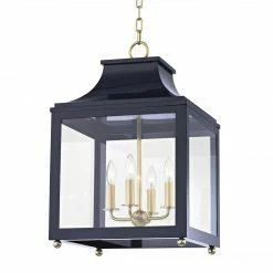 HVL - Mitzi Leigh Pendant Aged Brass/ Polished Nickel | Navy Lighting