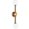 Matteo Lighting Stellar 2-Light 24" Wall Sconce | Aged Gold/ Clear