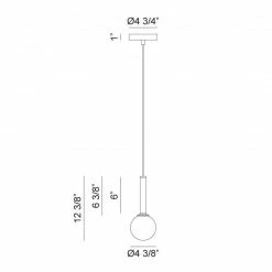 Matteo Lighting Stellar Pendant | Small Gold Brass/Clear