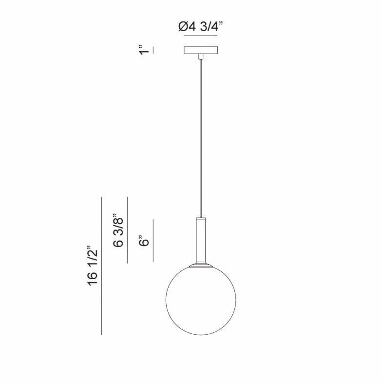 Matteo Lighting Stellar Pendant | Large Black/Opal