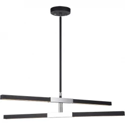 Matteo Lighting Lineare 4-Light LED Pendant | Black/Chrome