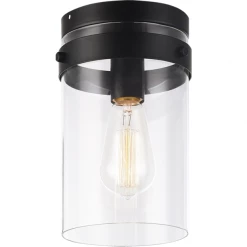 Matteo Lighting Flush Mounts Zale Flush Mount | Black
