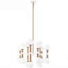 Matteo Lighting Stellar 18-Light Pendant | Aged Gold/Opal Glass Medium