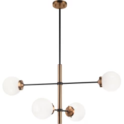 Matteo Lighting Enchant 4-Light Pendant | Aged Gold/Opal Pendants