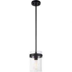 Matteo Lighting Pendants Zale 1-Light Pendant | Black