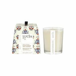 Pure Living Soy Candle | Blue Lotus & Sicilian Orange Candles + Candleholders