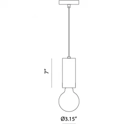 Matteo Lighting Pendants Marmo 3.15" Pendant