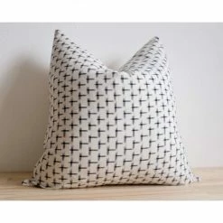 Stitched By Grace Darcy Pillow | White/Black Decor