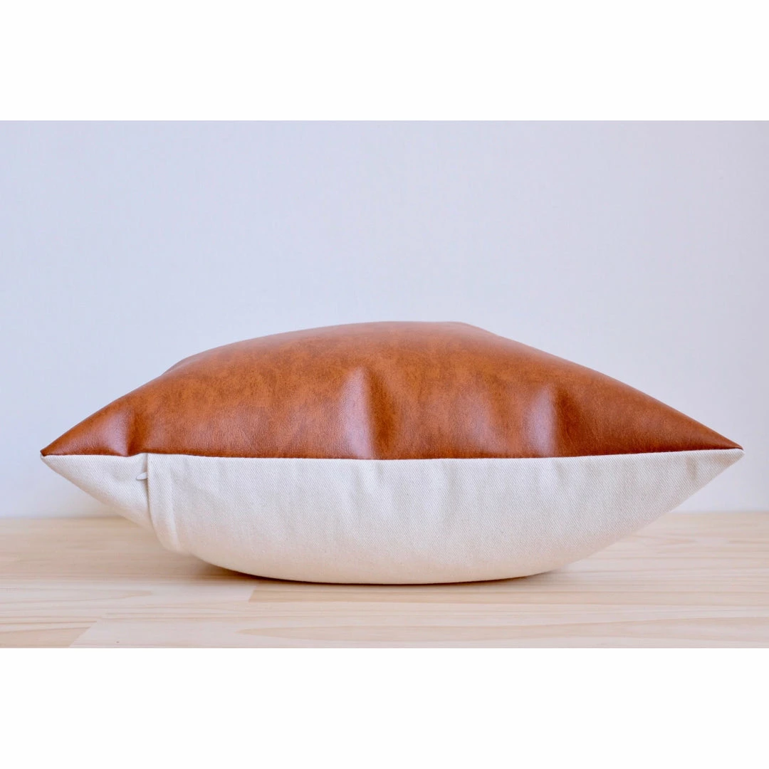 Stitched By Grace Decor Dominique Pillow | Cognac