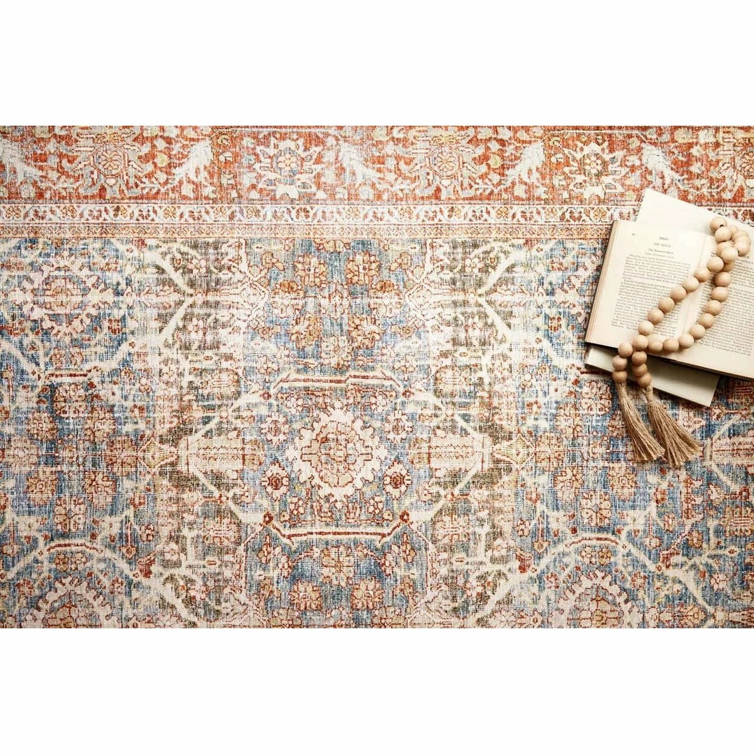 Loloi Layla Rug 04 | Ocean/Rust Loloi Rugs