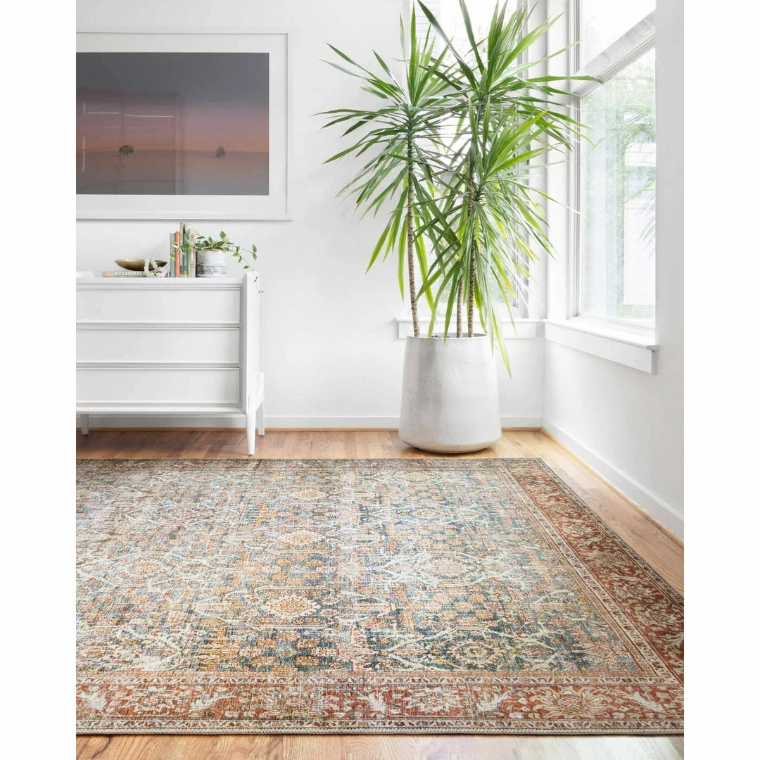 Loloi Layla Rug 04 | Ocean/Rust Loloi Rugs