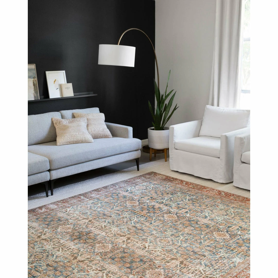 Loloi Layla Rug 04 | Ocean/Rust Loloi Rugs