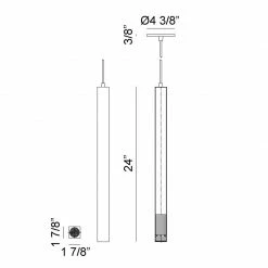 Matteo Lighting Royce LED Pendant | Medium Aluminum