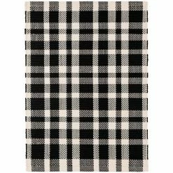 Annie Selke Rugs Tattersall Black Indoor/Outdoor Rug