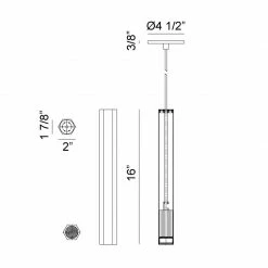 Matteo Lighting Royce LED Pendant | Small Black