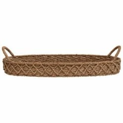 Creative COOP Woven Seagrass Tray Bowls + Trays
