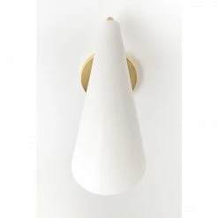 HVL - Mitzi Lighting Talia Wall Sconce | Aged Brass/Dove Grey