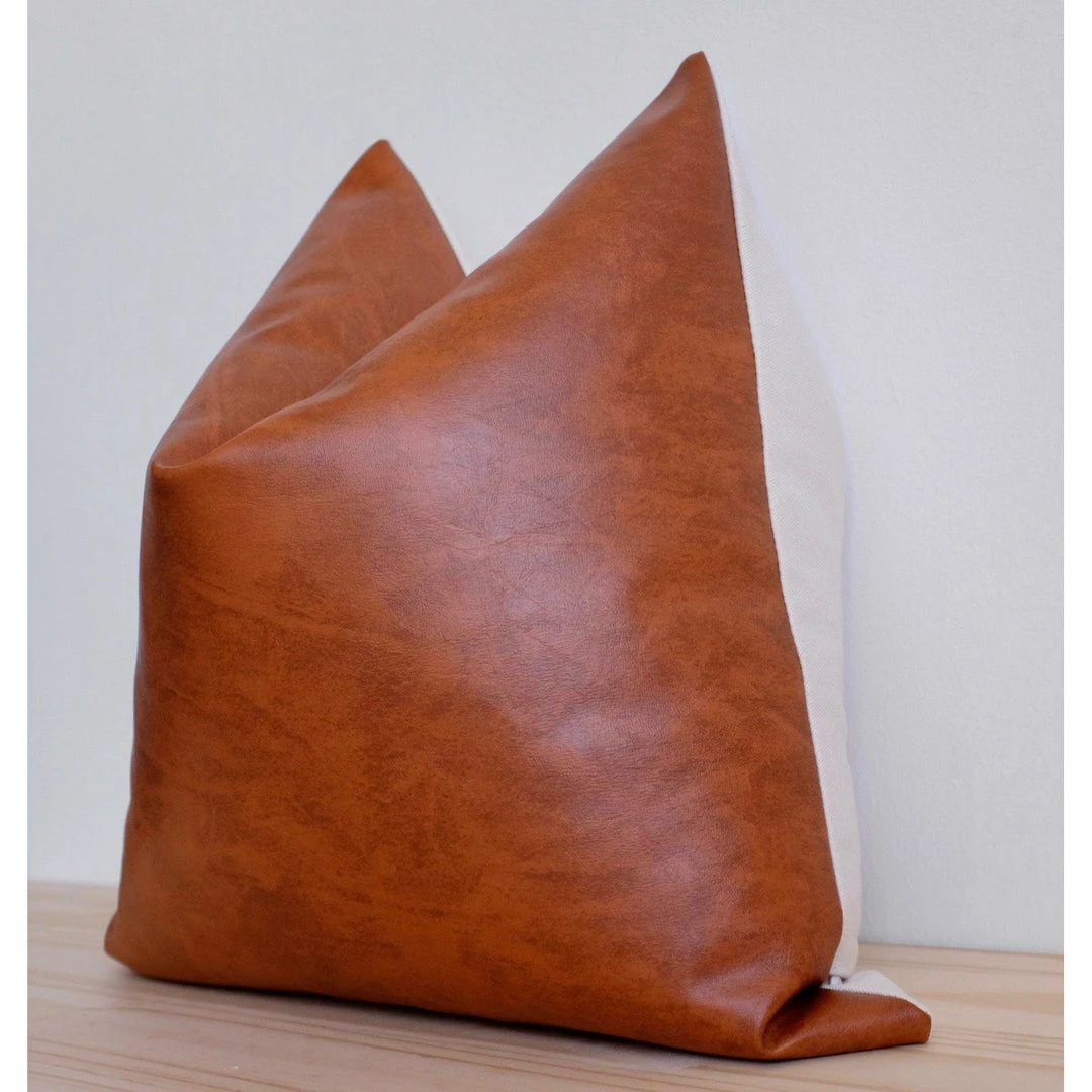 Stitched By Grace Decor Dominique Pillow | Cognac