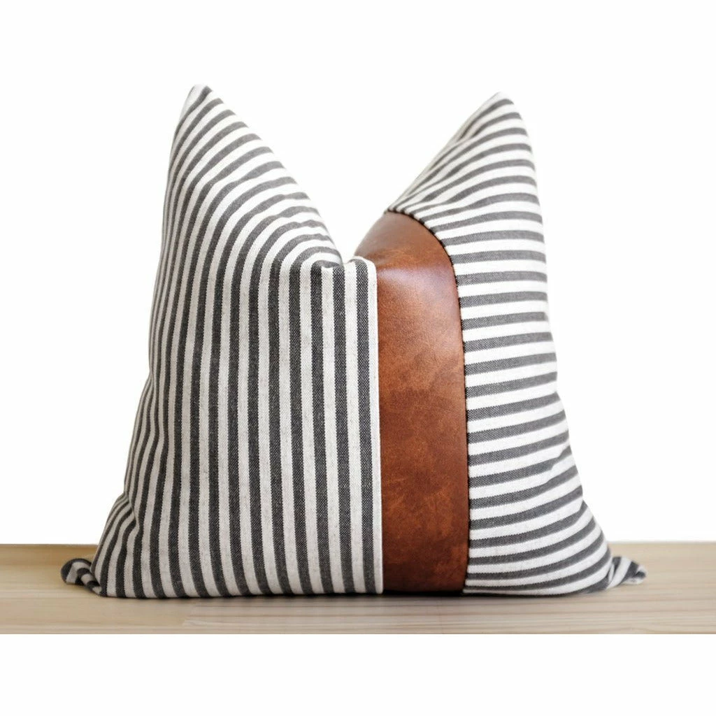 Stitched By Grace Ace Pillow | Charcoal