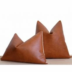 Stitched By Grace Decor Dominique Pillow | Cognac