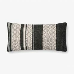 Loloi Bryer Lumbar | Black/Beige