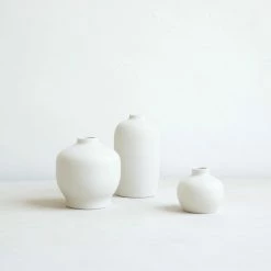 Floral Society Ceramic Blossom Vase | Tall White Vases